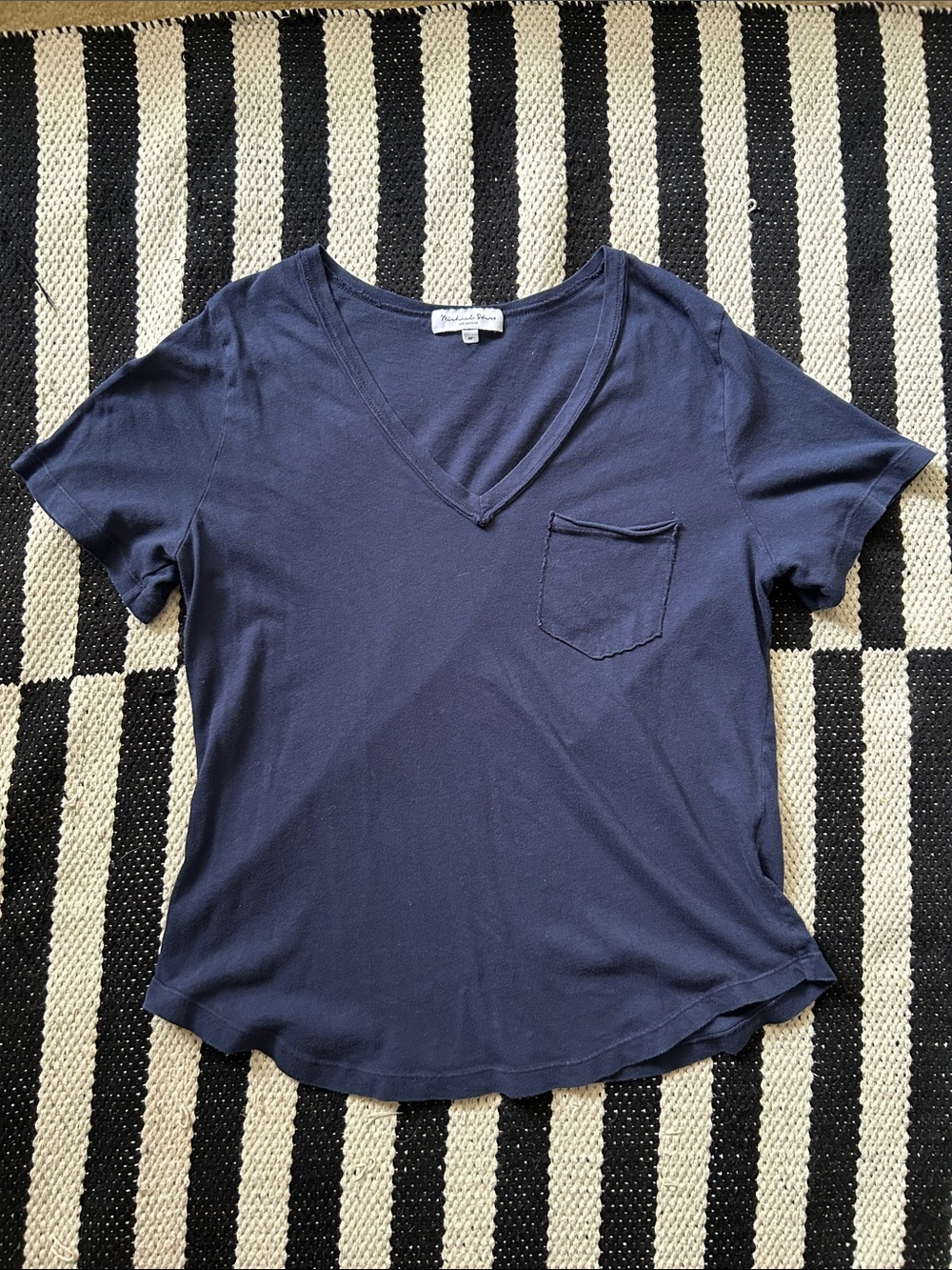 Navy Blue V-neck shirt